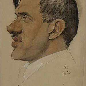 Portrait of the author Korney I. Chukovsky (1882-1969), 1923. Artist: Andreev, Nikolai Andreevich (1873-1932)