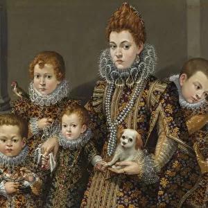 Portrait of Bianca degli Utili Maselli with her six children