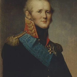 Portrait of Emperor Alexander I (1777-1825), 1809. Artist: Shchukin, Stepan Semyonovich (1762-1828)