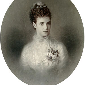 Portrait of Empress Maria Fyodorovna of Russia, 1890s. Artist: Charles Bergamasco
