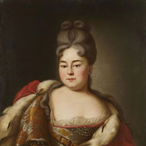 Portrait of Grand Duchess Natalya Alexeevna of Russia (1673-1716), sister of tsar Peter the Great