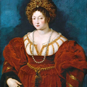 Portrait of Isabella d Este (1474-1539) in Red. After Titian, c. 1605. Creator: Rubens