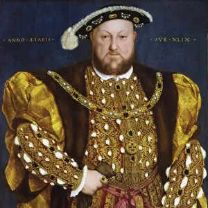 Portrait of King Henry VIII of England, 1540. Creator: Holbein, Hans, the Younger (1497-1543)