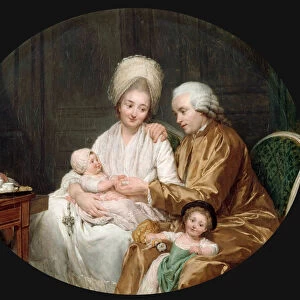 Portrait of Marc-Etienne Quatremere and His Family, 1780