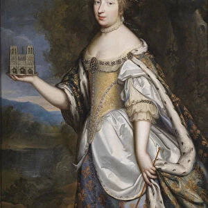 Portrait of Maria Theresa of Spain (1638-1683), Queen consort of France and Navarre. Artist: Beaubrun, Charles (1604-1692)