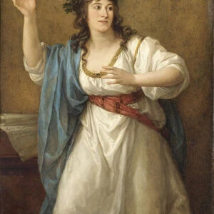 Portrait of the poetess Teresa Bandettini-Landucci (1763-1837). Artist: Kauffmann, Angelika (1741-1807)