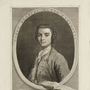 Portrait of the singer Farinelli (Carlo Broschi) (1705-1782), 1735. Artist: Amigoni, Jacopo (1675-1752)
