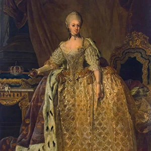 Portrait of Sophia Magdalen of Brandenburg-Kulmbach, (1700-1770), 1773-1776