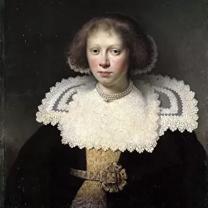 Portrait of a Young Woman, 1635. Creator: Santvoort, Dirck Dircksz van (1610-1680)