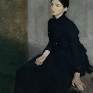 Portrait of a young woman. The artists sister Anna Hammershoi, 1885