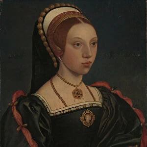 Portrait of a Young Woman (Catherine Howard), ca. 1540-1545. Artist: Holbein, Hans, the Younger, Workshop of