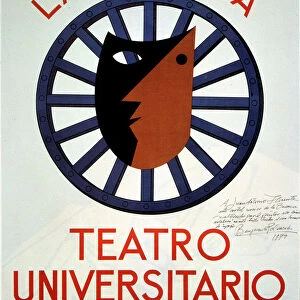 Poster for the University theater company La Barraca, directed by Federico Garcia Lorca