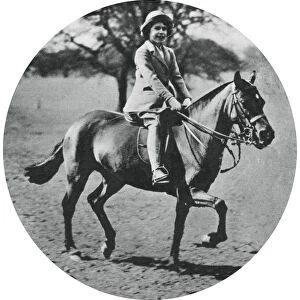 Princess Elizabeth on horseback, Windsor Great Park, 1935, (1937)