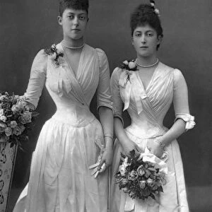 The Princesses Victoria (1868-1935) and Maud (1869-1938) of Wales, 1890. Artist: W&D Downey