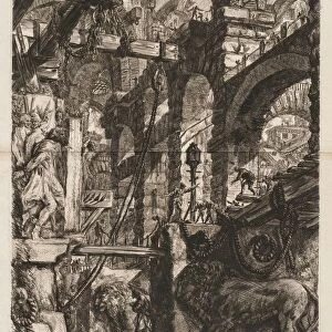 The Prisons: A Perspective of Roman Arches, with Two Lions Carved in Relief... 1745-50