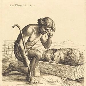 The Prodigal Son, 1st plate (L enfant prodigue). Creator: Alphonse Legros
