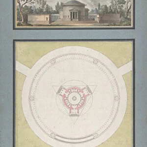 Project for a Temple Dedicated to the Trinity, Elevation and Plan, ca. 1783