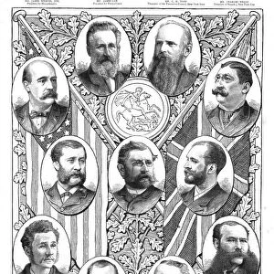 Prominent Members of the British-American Association, United States, 1888. Creator: Unknown