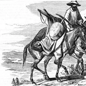 Prospectors on their way to the Californian gold fields, 1853