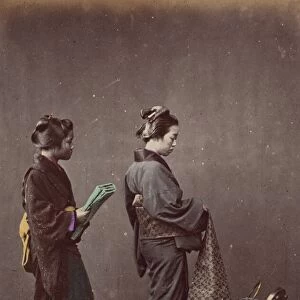 Putting on the Obi or Girdle, 1868. Creator: Felice Beato