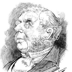 Puzzle head depicting British politician George Joachim Goschen, from Punch, 1899