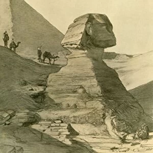 The Pyramid of Khufu and the Sphinx, 1898. Creator: Christian Wilhelm Allers