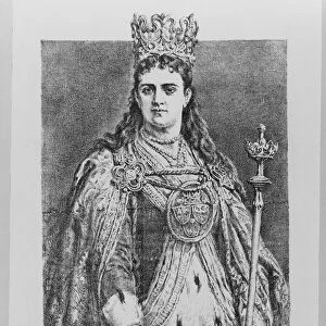 Queen Jadwiga of Poland, 19th century. Artist: Matejko, Jan Alojzy (1838-1893)