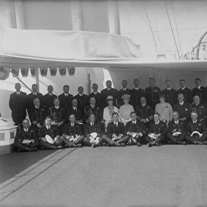 Queen Mary and King George V on board HMY Victoria and Albert, c1922. Creator