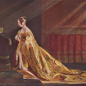 Queen Victoria in the Coronation robes, 1838 (1906). Artist: Charles Robert Leslie