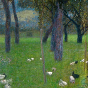 After the rain (Garden with chickens in St. Agatha), 1898. Artist: Klimt, Gustav (1862-1918)