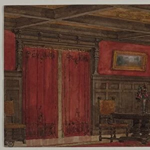 Rendering for Interior Design, about 1880- 1900. Creator: August Frederick Biehle (American