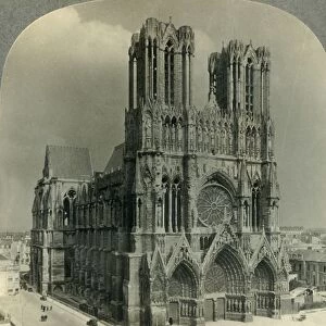 Restored Cathedral of Reims, France, c1930s. Creator: Unknown