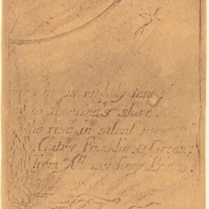 Restrike from fragment of cancelled plate for "A Prophecy", 1793