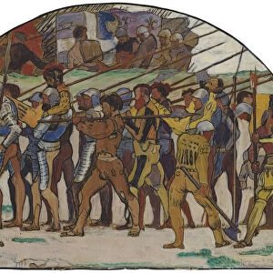 The Retreat from Marignano (Variant), ca 1897. Artist: Hodler, Ferdinand (1853-1918)