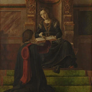 Rhetoric, 1470s. Artist: Justus van Gent (Joos van Wassenhove) (ca 1410-ca 1480)