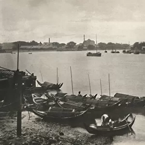 Rice Mills on the Poozoondoung Creek, Rangoon, 1900. Creator: Unknown