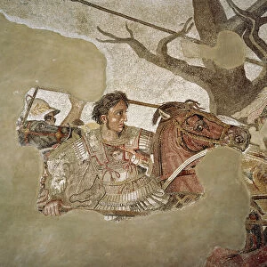 Roman mosaic of Alexander the Great at the Battle of Issus, Pompeii, Italy, (1st century AD)