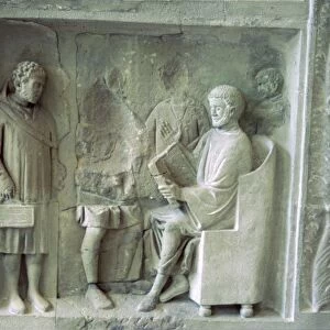 Roman relief of a schoolroom scene