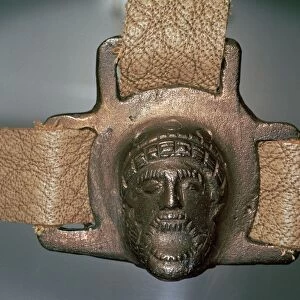 Romano-British bronze mount with mask, 2nd century
