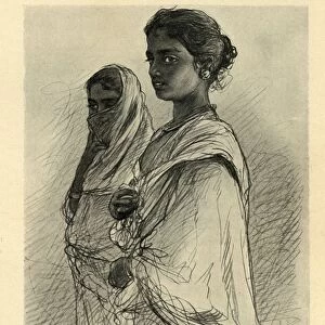 Rosama and Sandenam, Tamil girls, Kandy, Ceylon, 1898. Creator: Christian Wilhelm Allers