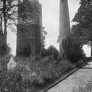 The Round Tower of Swords, Dublin, Ireland, from the east, 1924-1926. Artist: Valentine & Sons Ltd