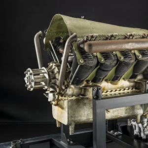 Royal Aircraft Factory RAF-1a, V-8 Engine, ca. 1914. Creator: Royal Aircraft Factory
