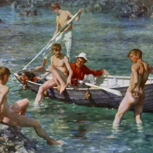 Rubie, Gold und Malakit, 1902,(1912). Künstler: Henry Scott Tuke Rubie, Gold und Malakit, 1902,(1912). Künstler: Henry Scott Tuke