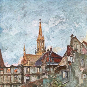 The Ruins of Thann, Alsace, 1915, (1926). Artist: Charles-Jules Duvent
