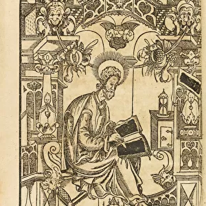Saint Basil The Great. Illustration from the book The Asketikon (O postnichestve), 1594. Artist: Mstislavets, Pyotr (active 1564-1577)