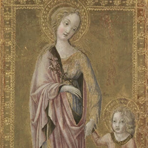 Saint Dorothy and the Infant Christ, ca 1460. Artist: Francesco di Giorgio Martini (1439-1501)