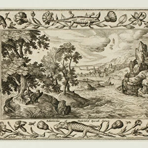 Saint John on Patmos, from Landscapes with Old and New Testament Scenes