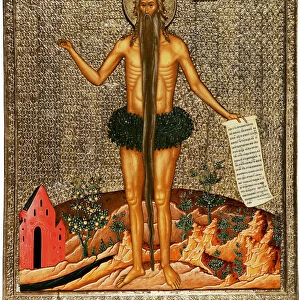 Saint Onuphrius, 1670s. Artist: Russian icon