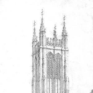 Saint Peters Church, Evercreech, Somerset, c1850s
