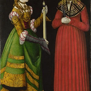 Saints Genevieve and Apollonia, 1506. Artist: Cranach, Lucas, the Elder (1472-1553)